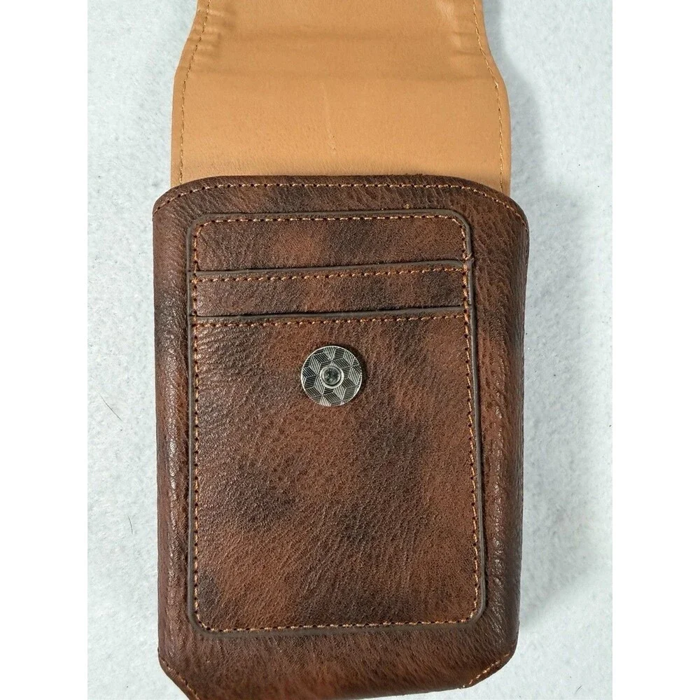 Real Leather Swivel Belt Men Card Holder Pouch Clip Holster Wallet PhoneCase New